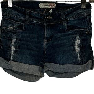 Boom Boom Jeans Distressed Denim Shorts‎